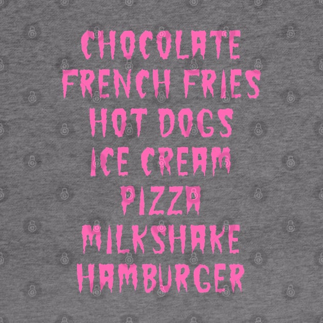 Chocolate French Fries Hot Dogs Ice Cream Piffa Milkshake Hamburger by hothippo